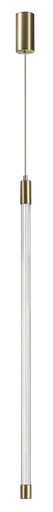 [181121 | P22003-10W dorado] Lamp. Colg. Led Vertical Alum+Acril. Dorado 14W 3K (24X1800Mm)