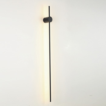 [181168 | W20306-12w Bk] Aplique Pared Led Vertical Negro 12W 3K (700X70X110Mm)