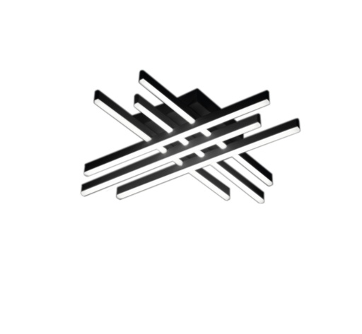 [181179 | C18600-50W] Lamp. Techo Led 6L Lineas Negras 50W 3K (610X610X100Mm)