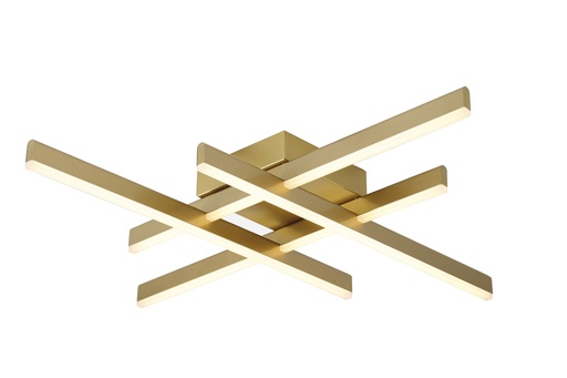 [181183 | C18600-48W Gd] Lamp. Techo Led 4L Ab. Linea Dorado 48w 3k (690x690x100)mm