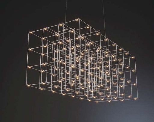 [181435 | 9707P/S] Lamp. Techo Estructura De Hierro Lluvia 90X35X40Cm Led