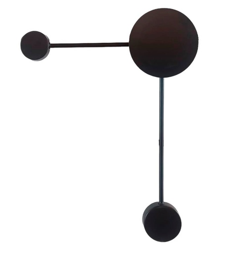 [181545 | 8823-B2] Aplique Pared Led 2X7W H420Xw380Mm Negro Metal 3K