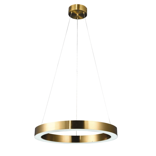 [181706 | YB-103 Brush-D400] Lamp. Colg Led T/Anillo 3K Dorado Iron 40Cm
