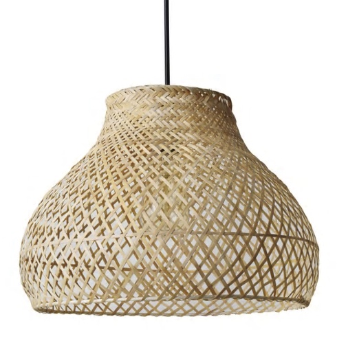 [181903 | DD-7091] Lamp. Colg. 1L E27 Bamboo Natural (390X280Mm)
