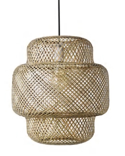 [181904 | DD-7092] Lamp. Colg. 1L E27 Bamboo Natural (490X500Mm)