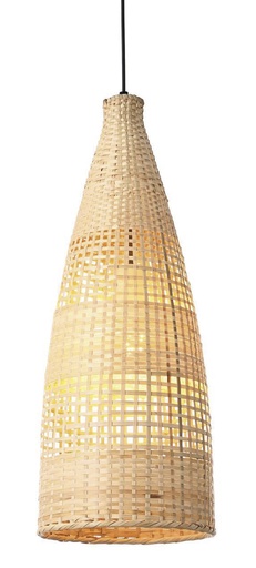 [181908 | DD-7133] Lamp. Colg. 1L E27 Bamboo Natural (230X600Mm)