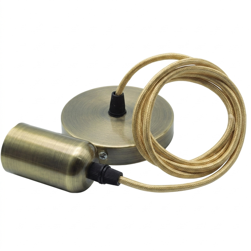 [182012 | BW2-E27-100mm-AB] Boquilla Colg. Normal 1M Bronce