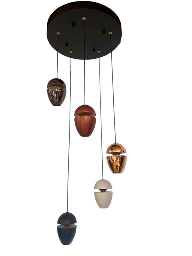 [182346 | MP-101-5] Lamp. Colg. Led 5L 60W Base Redondo (D80X100Xl2000Mm) Mix Colors