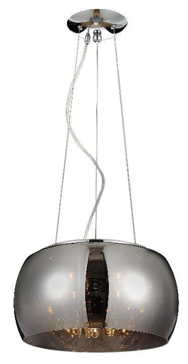 [191039 | NIC-3133P-5] Lamp. Colg. Red Metal+Glass Medusa D40Cm 5Xg9
