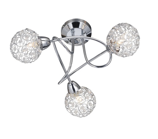 [191066 | NIC-209233] Lamp. Techo 3L G9 Cromo Bolas Mm