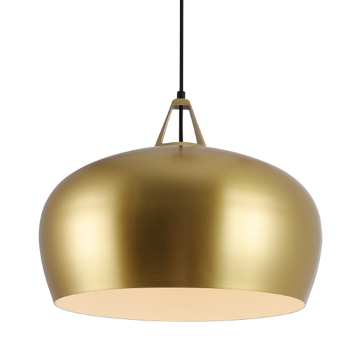 [200115 | T7850 DORADO] Lamp. Colg. 1L E27 Red. Alum. Dorado+Blanco (D380xH330)mm