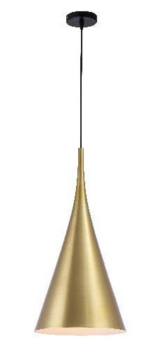 [200127 | LT7736 GD B6] Lamp. Colg. 1L E27 Alum. 27X58Cm Dorado+Blanco