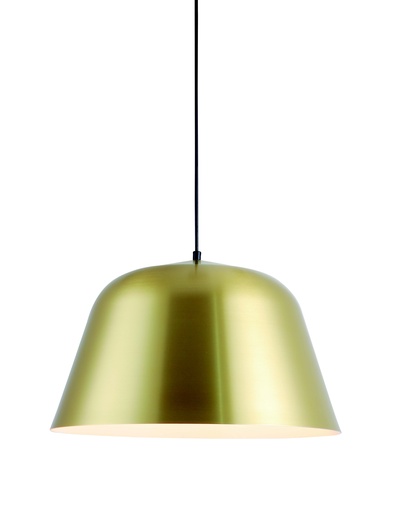 [200131 | LT7190L GD] Lamp. Colg. 1L E27 Alum. 50X32Cm Dorado+Blanco