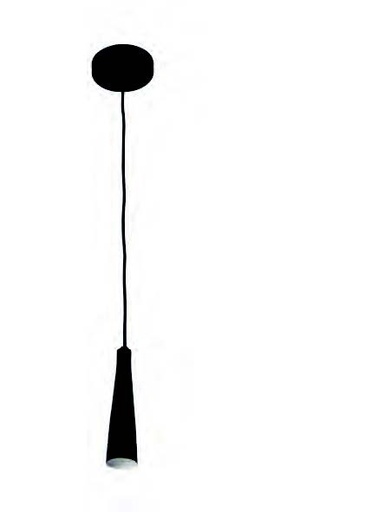 [201000 | 884610.08] Lamp. Colg. 1L G9 Alum. T/Cono D5X20Cm Negra