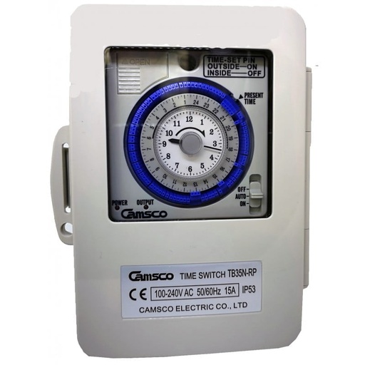 [310026 | TB35N-RP] Reloj Progra. Analogo24H/100-240V-15/20A Camsco