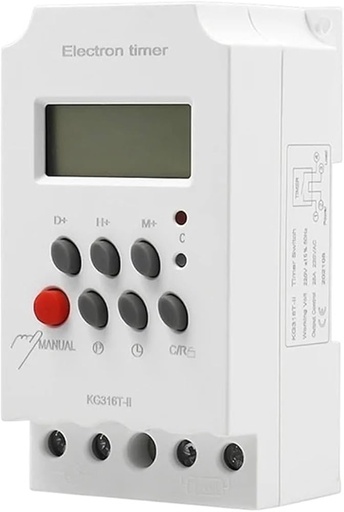 [310049 | KG316T-110V/220V] Reloj Programador Digital 110 A 220V 25Amp Cnc