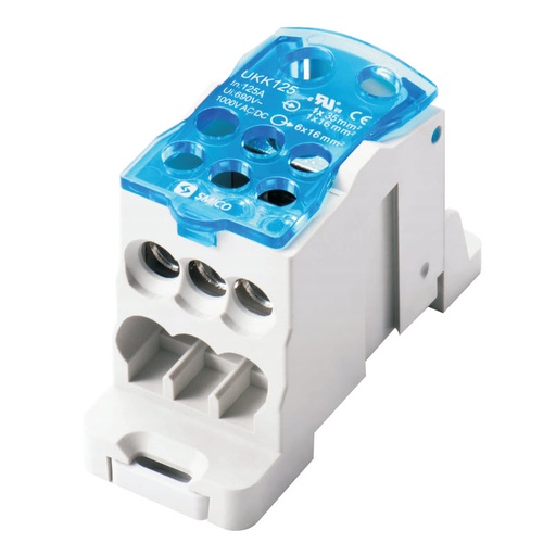[310310 | UKK125A] Repartidor Carga 1P 125A 1Ent. 2Awg 6Sal. 6Awg Wkdo
