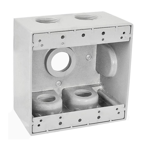 [340050 | 2G75-5] Caja Cuadrada 4X4 F/S 3/4 (5 Huecos)