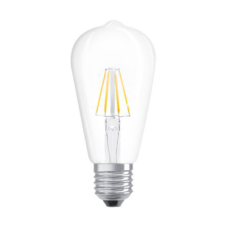 [430182 | ST64-Clear] Foco Led T/Edison Vidrio Claro E27 8W 3K 110-130V