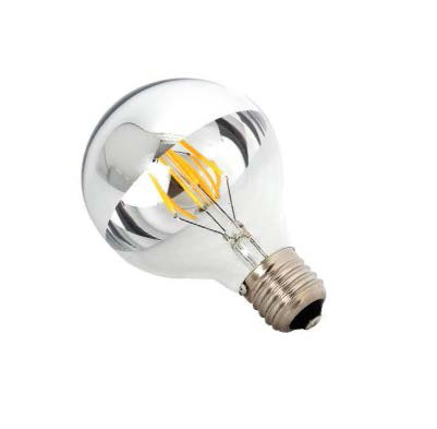[430189 | G95-6w-Cromo] Foco Led Vidrio G95 E27 10 L11Cm 6W 2.2K T/Globo Cromo