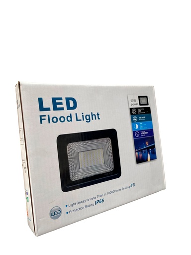 [450077 | 450077] Reflector Plano Negro 50W 6.5K 100-240V (124X100X24Mm)