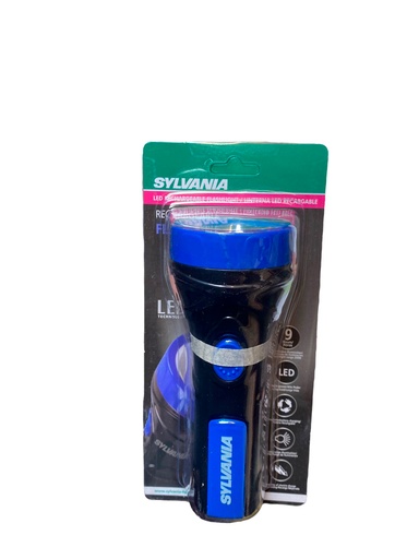 [470033 | 31266-36] Linterna Led Recargable Azul 0.5W / 8Smd Sylvania