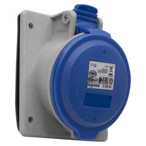 [470076 | 5 552 84] Toma S/Emp. Clavija 2P+T-32A-220V 6H Ip44 Azul Legrand