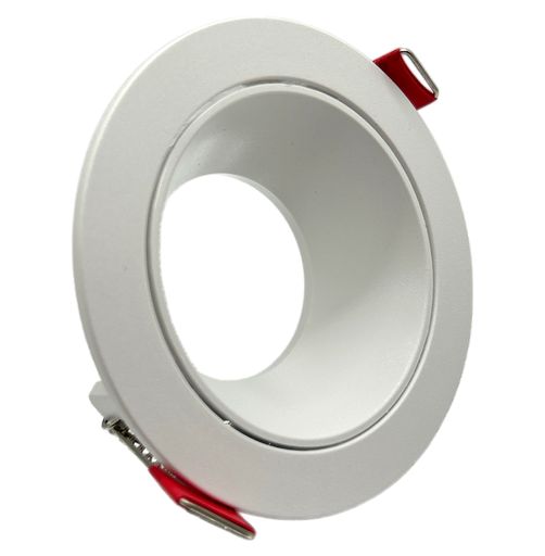 [010110 | D501PC-WH] O.B Prof. Gu10 Mov. Red. Plastico Blanco (D85x30)mm