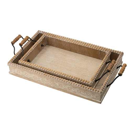 [151638 | 45864-1] CHAROL DE MADERA CON ASAS DE METAL MODELO 1
