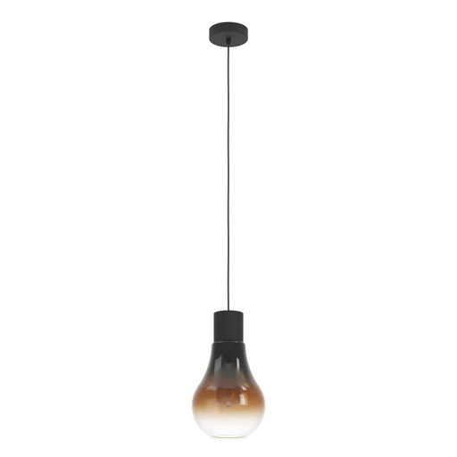 [195006 | 43459] LAMP. COLG. 1L E27 CHASELY VIDRIO T/BOMBILLO CAFE (1100X200MM)