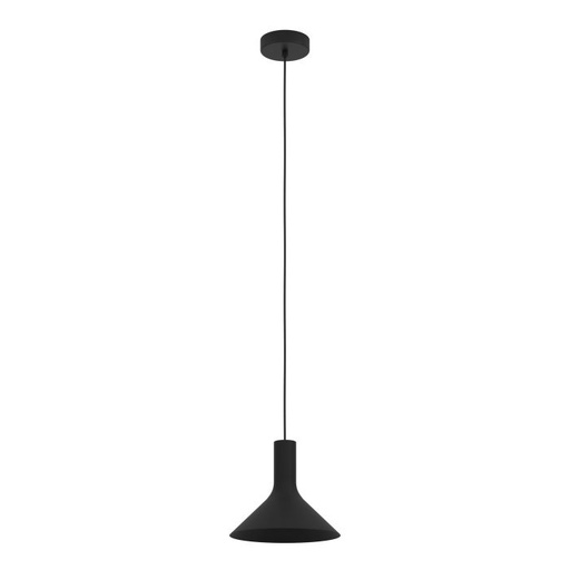 [195025 | 390218] LAMP. COLG. 1L E27 MORESCANA ACERO NEGRO T/CAMPANA (1500X250MM)