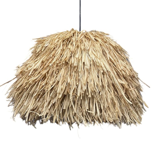 [181942 | MEJ2082] LAMP. COLG. 1L E27 RAFFIA (500X400MM)