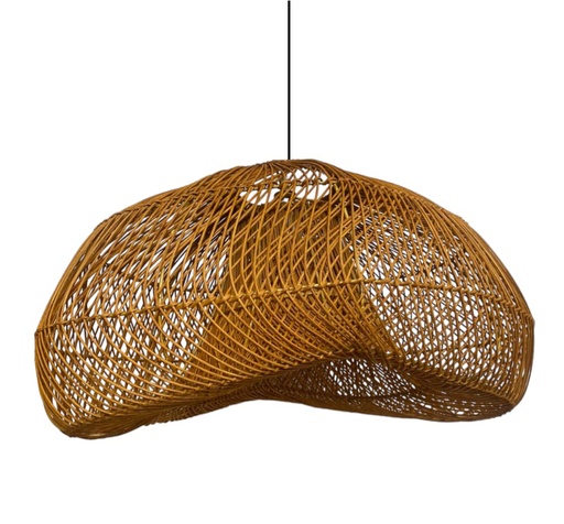 [181939 | MEJ-9199] LAMP. COLG. 1L E27 RATTAN (600X450X350MM)