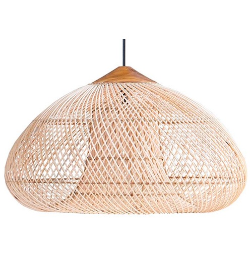 [181940 | MEJ9193] LAMP. COLG. 1L E27 RATTAN (600X380MM)