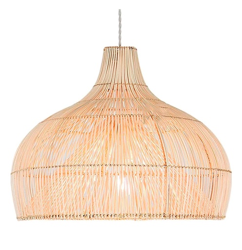 [181941 | MEJ9212] LAMP. COLG. 1L E27 RATTAN (600X450MM)