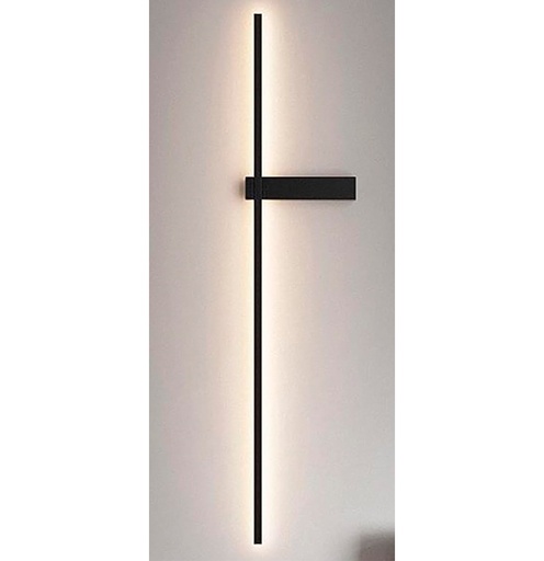 [180232 | WL-710183] APLIQUE PARED LINEAL ALUMINIO NEGRO 18W 3K (1200MM)