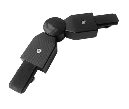 [010749 | 2X-T002-BK] CONECTOR MOVIBLE L P/RIEL NEGRO