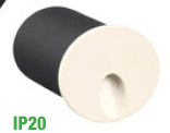 [033160 | T45Y/CL BLANCO] Spot Pared/Grada Led. Red. Emp. Alum. Blanco 2w 3k (85-265)v (D45xL60)mm Ip20