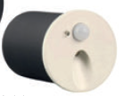 [033162 | T45Y/GY BLANCO] Spot Pared/Grada Led. Red. C/S Mov. Emp. Alum. Blanco 2w 3k (85-265)v (D45xL60)mm Ip20